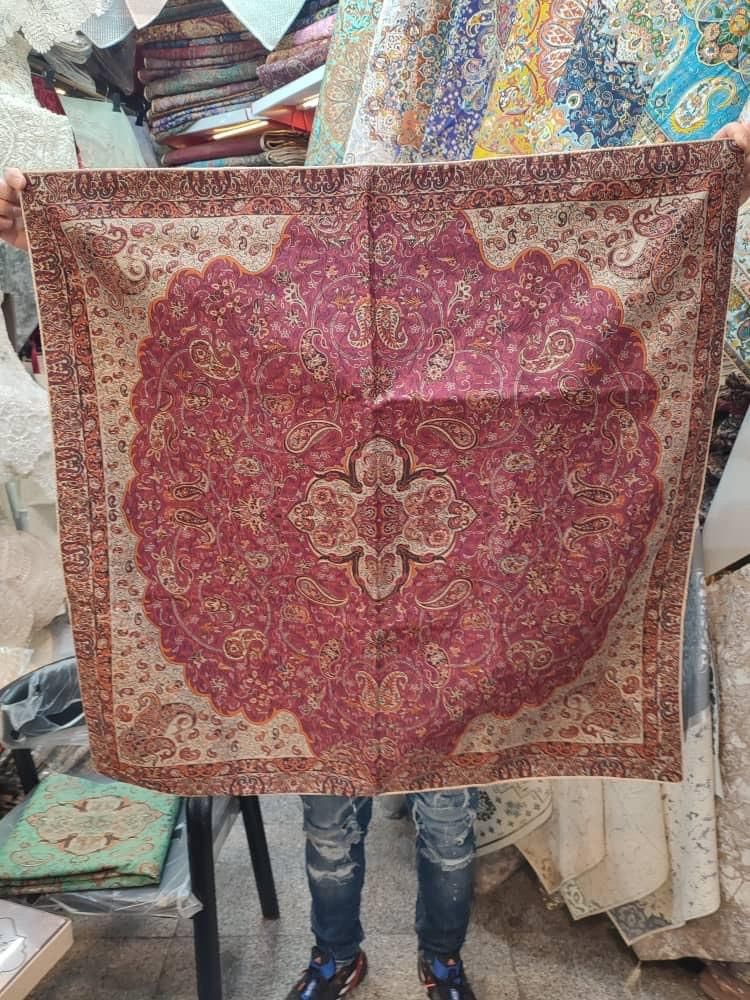 رومیزی مربع ترمه ۱متر در ۱متر عمده وتک|پرده، رانر، رومیزی|تهران, بازار|دیوار