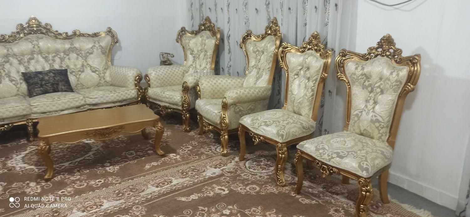 مبل ۹نفره سلطنتی در حد نو|مبلمان خانگی و میز عسلی|دزفول, |دیوار