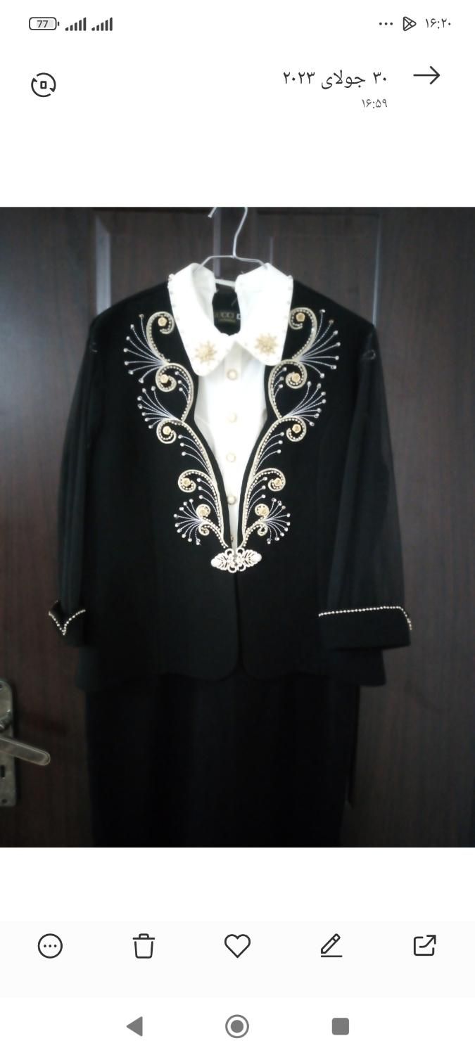 کت و سارافون کار شده سایز ۴۸|لباس|اردبیل, |دیوار