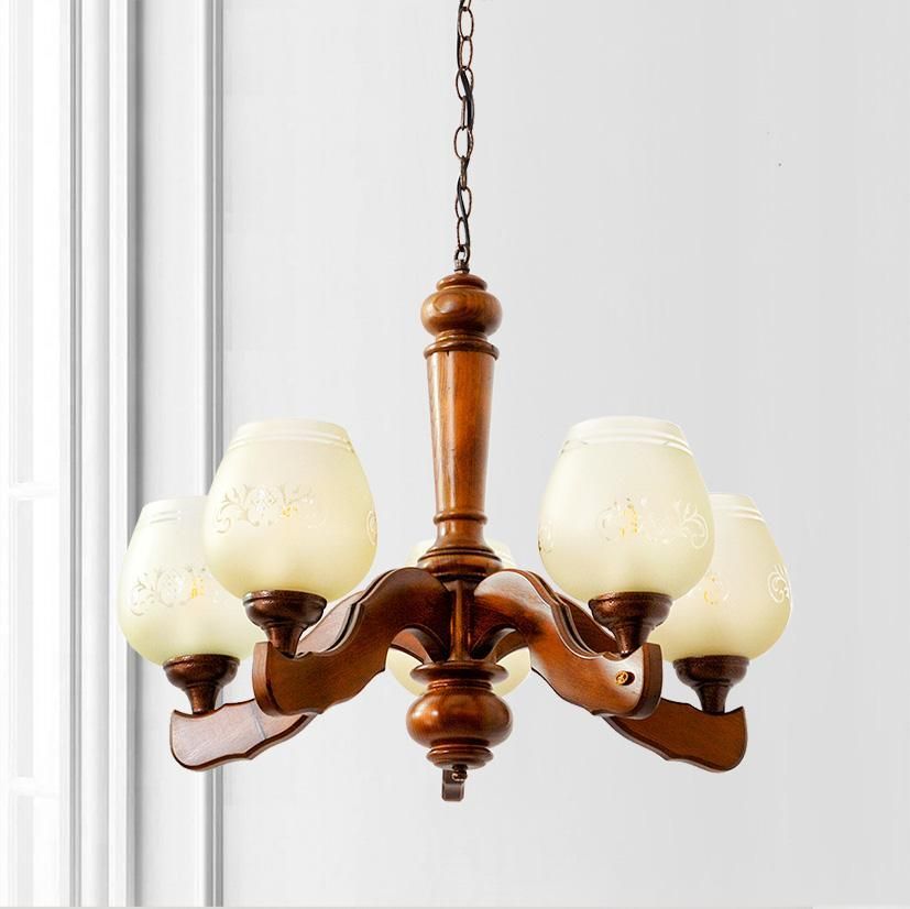 لوستر چوبی مدل کلاسیک برند دارکار|لوستر و چراغ آویز|کرج, شاهینویلا|دیوار