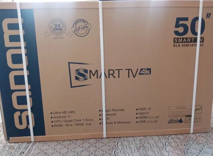 یک دستگاه تلویزیون صنام UHD اسمارت ۵۰ اینچ|تلویزیون و پروژکتور|تهران, شهرک دانشگاه|دیوار