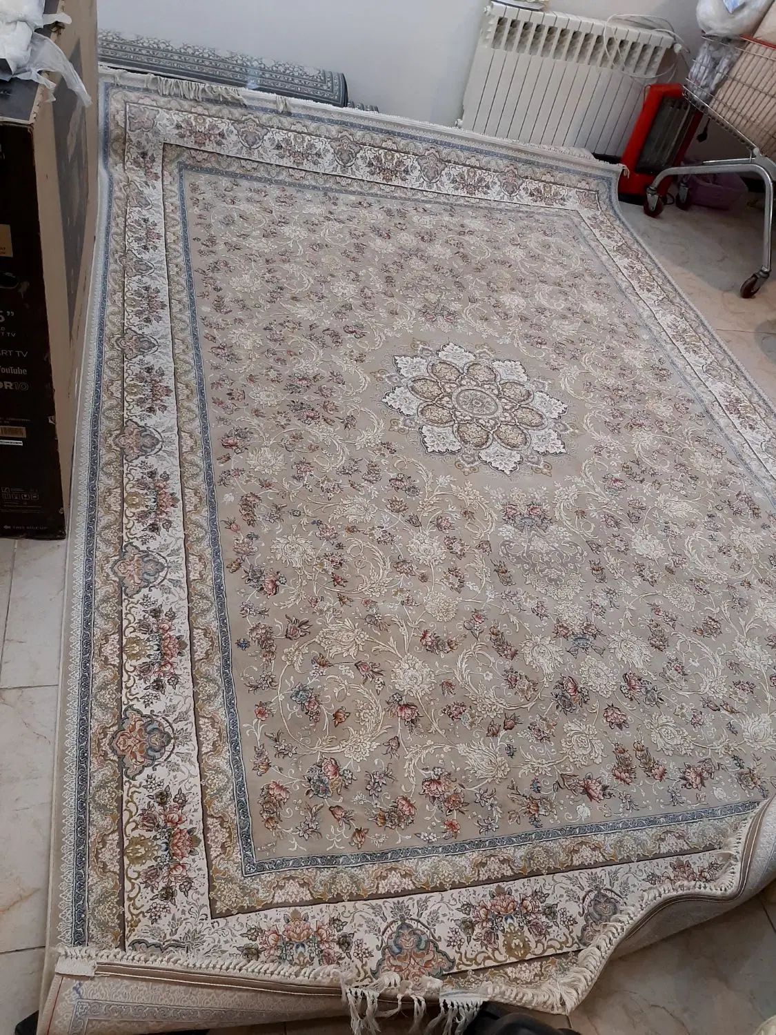 یک جفت فرش ۹متری نو ملل برجسته۱۲۰۰ شانه ۳۶۰۰ تراکم|فرش|تهران, دریاچه شهدای خلیج فارس|دیوار