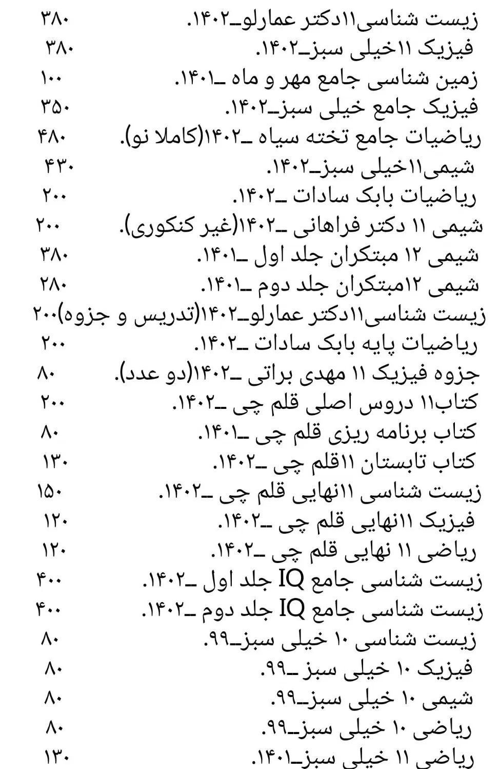 تعداد زیادی کتاب های تجربی|کتاب و مجله آموزشی|تهران, تهران‌نو|دیوار