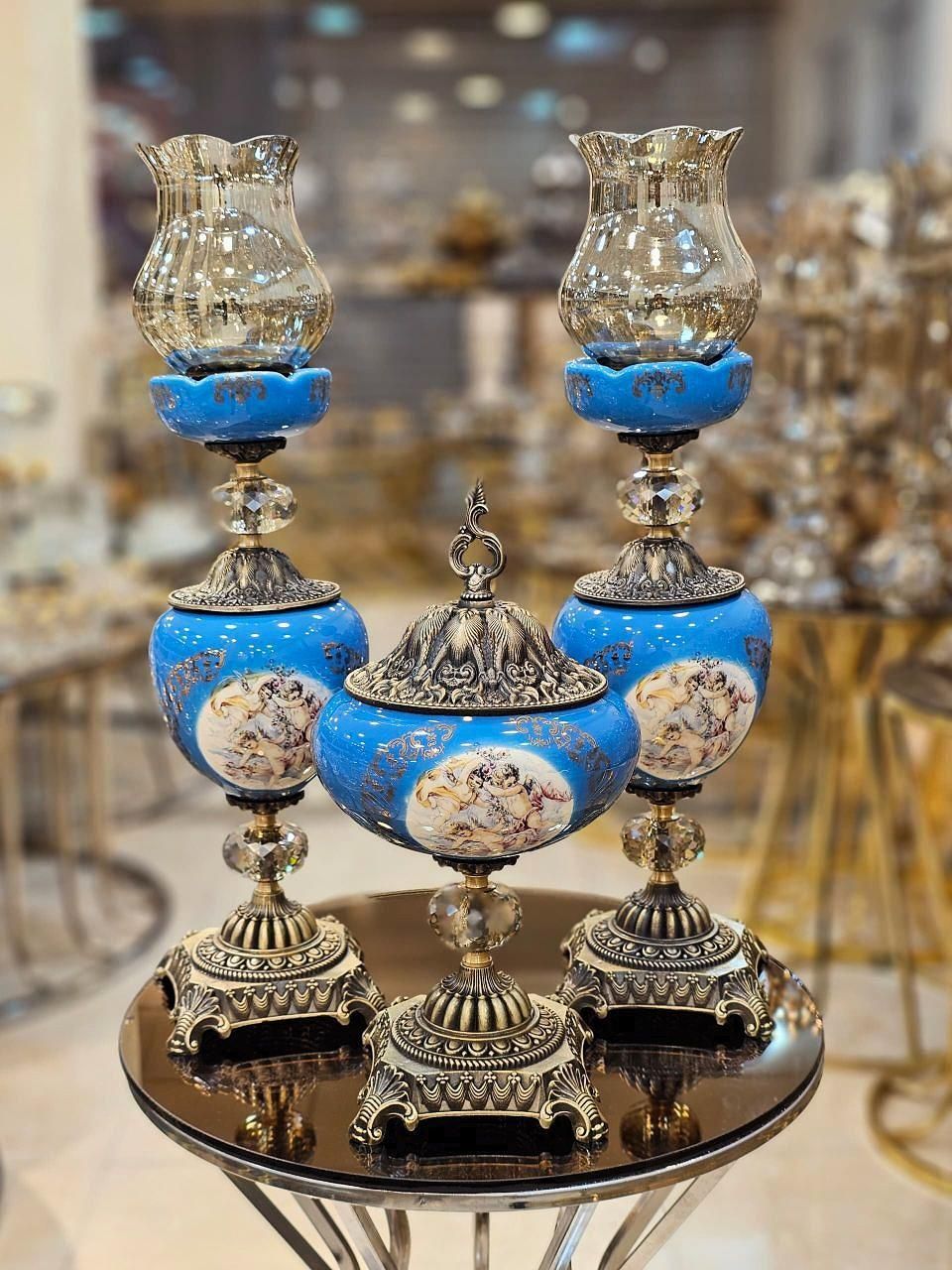 شعمدانهای چینی جدید|چراغ خواب و آباژور|قم, بنیاد|دیوار