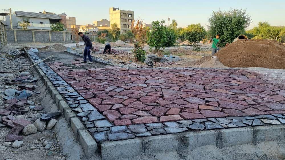 سنگ لاشه ورقه ای قرمز قهوه ای|مصالح و تجهیزات ساختمان|اصفهان, احمدآباد|دیوار