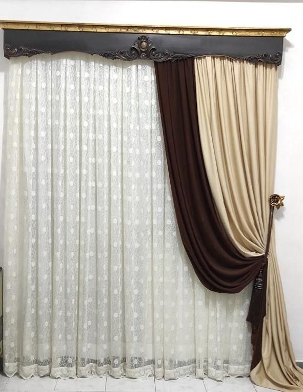 پرده پذیرایی به همراه متعلقات|پرده، رانر، رومیزی|رشت, آزادگان|دیوار