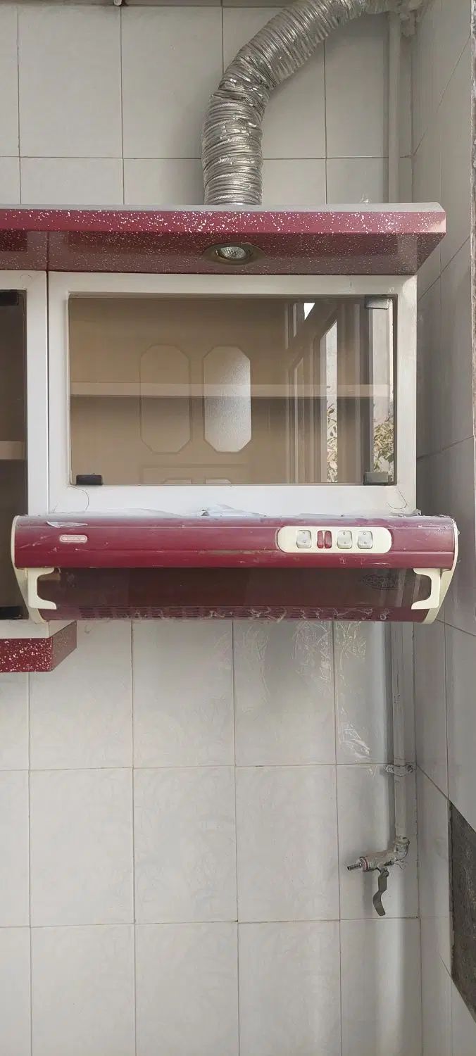 ۵ تیکه کابینت فلزی همراه با هود آشپزخانه سالم|آب‌چکان و نظم‌دهنده ظروف|کرمانشاه, |دیوار