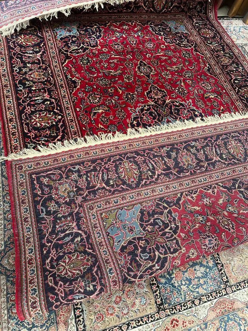 یک جفت فرش دستباف ایرانی قدیمی طرح نقش لچک و ترنج|فرش|تهران, شهرک آپادانا|دیوار