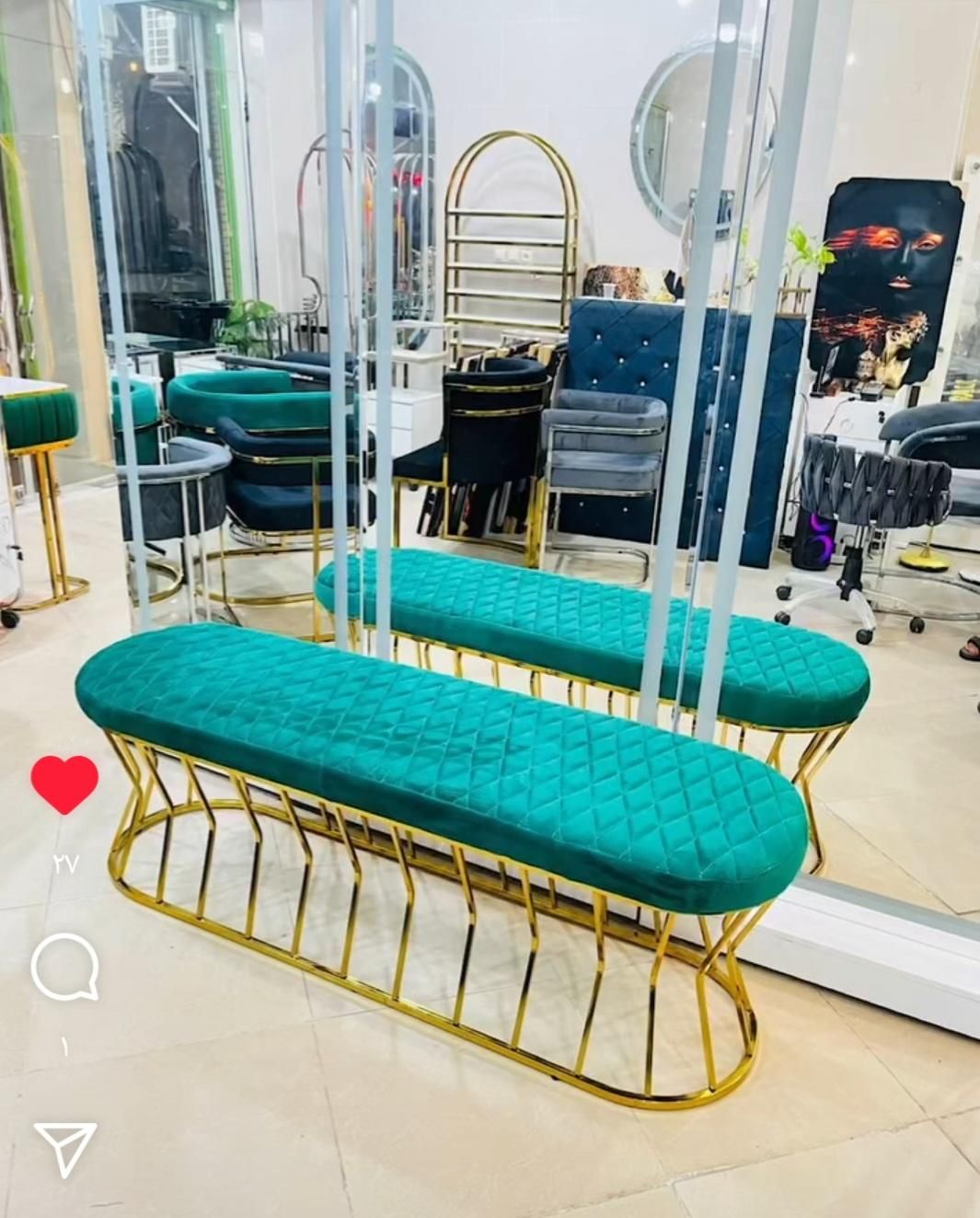 پاف نیمکت صندلی انتظار|آرایشگاه و سالنهای زیبایی|یزد, |دیوار