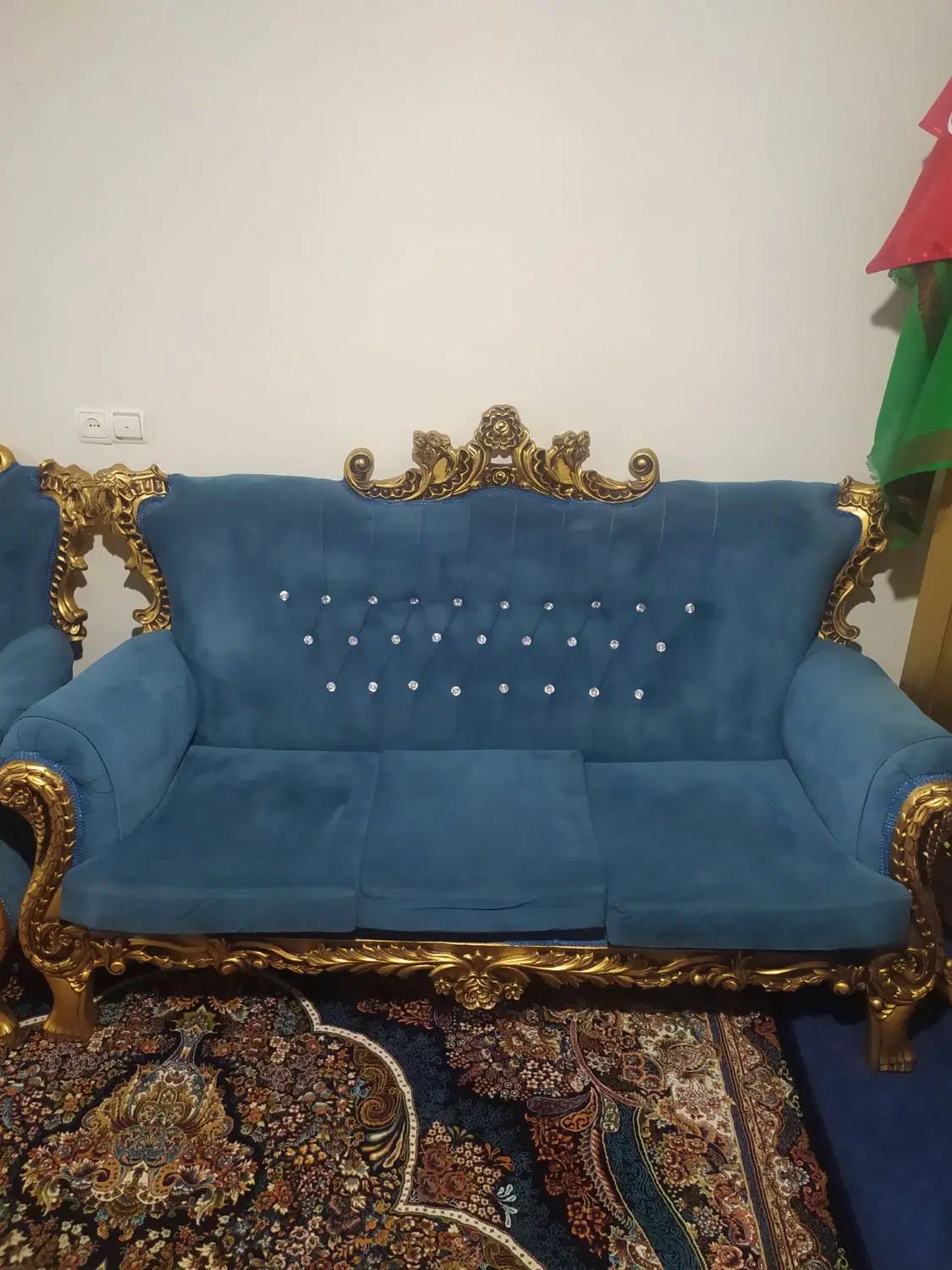 مبل هفت نفره طرح سلطنتی وبوفه ست و جاکفشی|مبلمان خانگی و میز عسلی|قدس, شهر‌قدس|دیوار