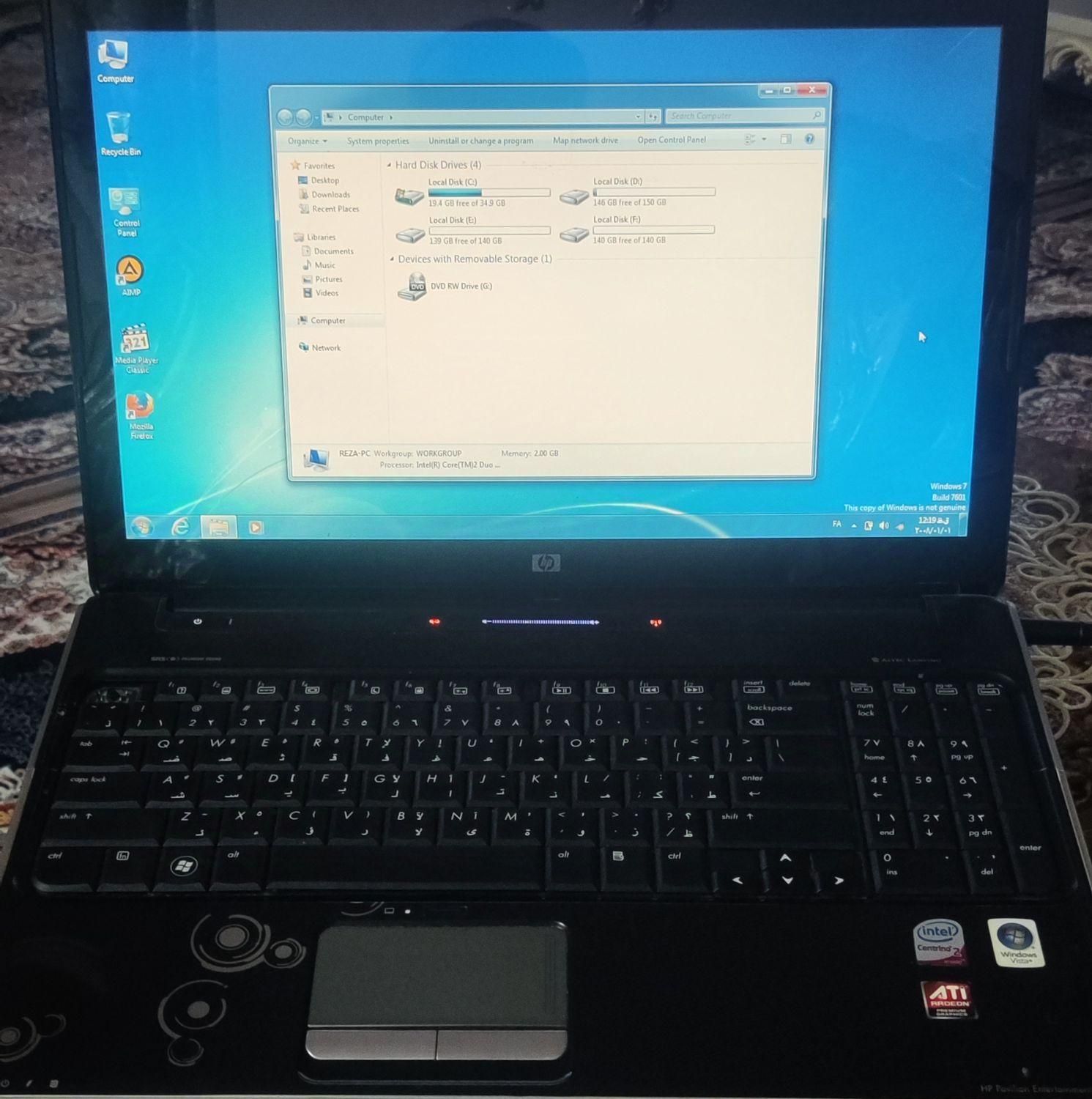 لپتاپ HP dv6وHP HSTNN-Q220|رایانه همراه|تهران, شوش|دیوار