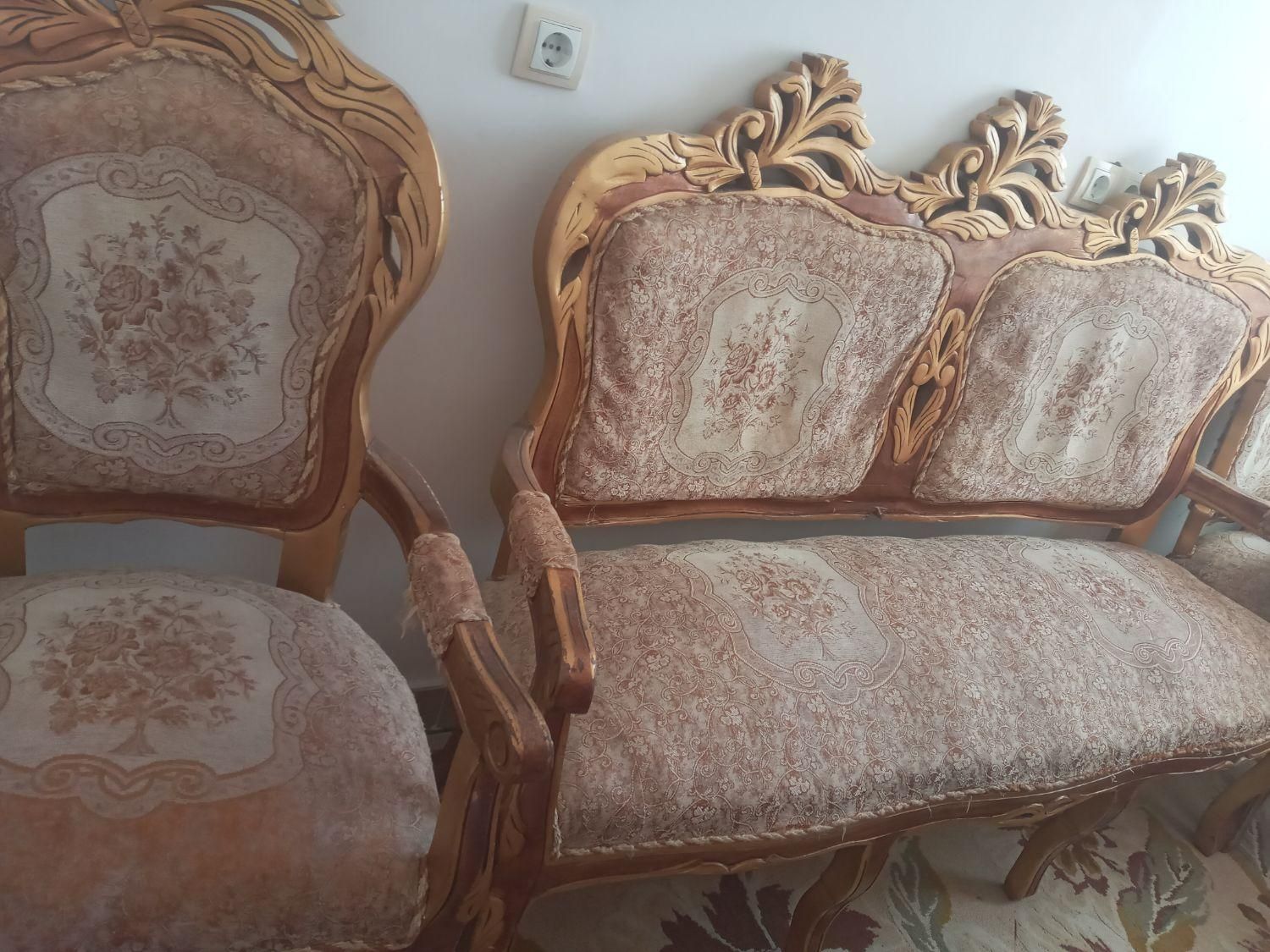 مبل سلطنتی ۹ نفره|مبلمان خانگی و میز عسلی|جیرفت, |دیوار