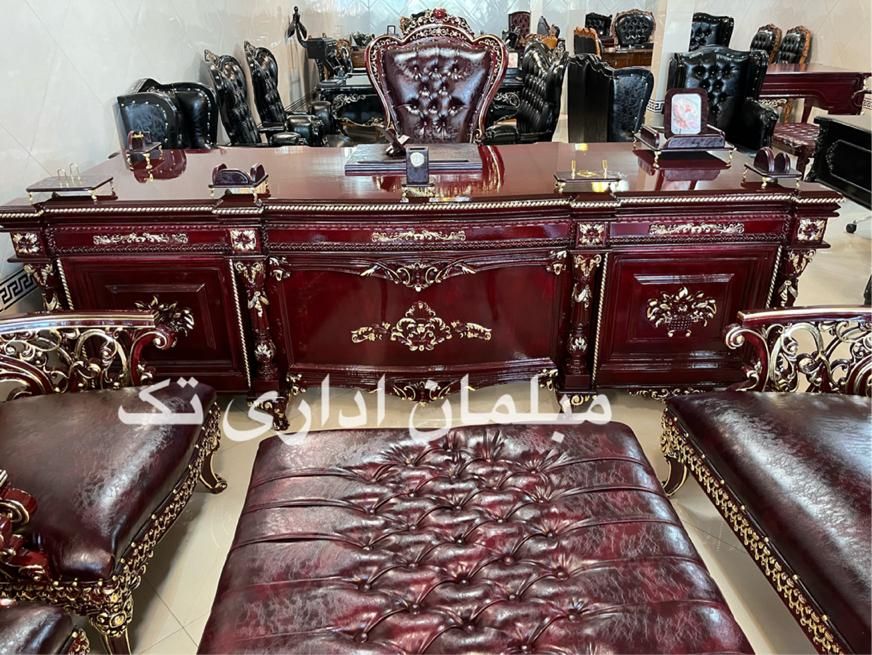 مبلمان اداری میزومبل لاکچری آنتیک مدیریت چوبی|مبلمان اداری|چهاردانگه (تهران), |دیوار