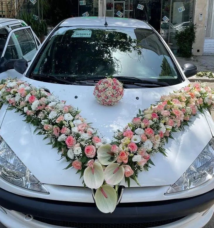 دسته گل ماشین عروس باکس گل خنچه دیزاین گل آرایی|گل و گیاه طبیعی|مشهد, امیر|دیوار