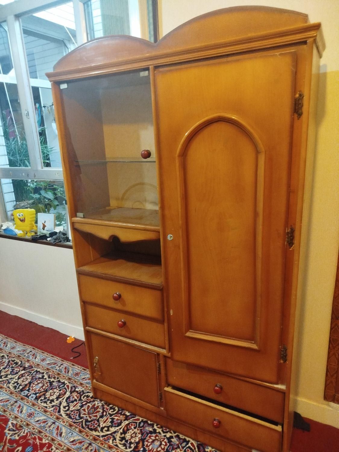 کمد چوبی|جاکفشی، کمد، دراور|شهرکرد, |دیوار