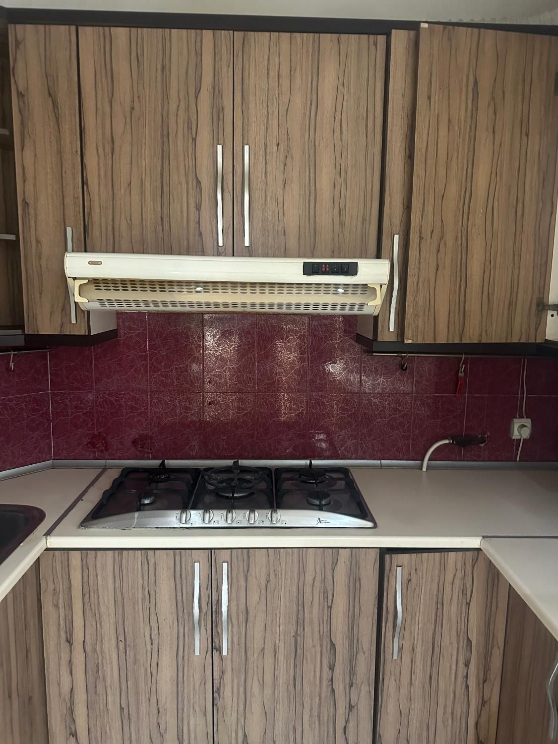 کابینت ام دی اف با سینک گاز و هود|آب‌چکان و نظم‌دهنده ظروف|تهران, تهران‌سر|دیوار