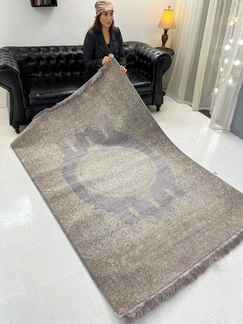 فرش کلاسیک حوض دار طوسی و زغالی|فرش|تهران, عبدل‌آباد|دیوار