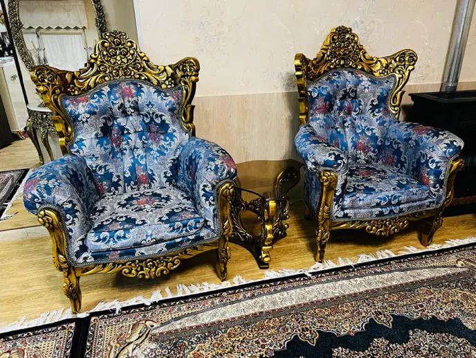 مبل استیل و میز غذا خوری چوب و روکش ورق طلا|مبلمان خانگی و میز عسلی|کرج, کیانمهر|دیوار