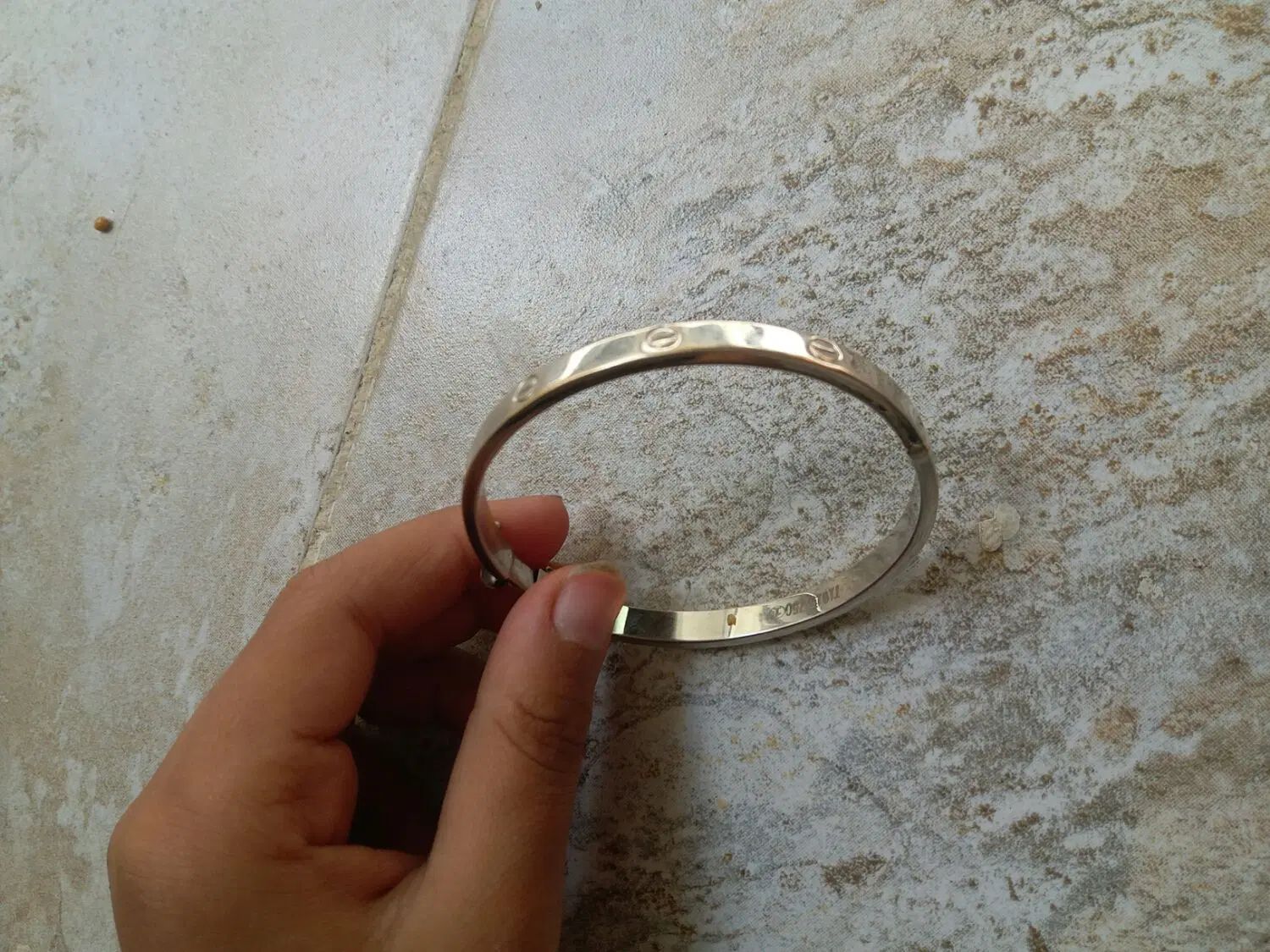 دستبند طلا کارتیر سفید دوقفله|جواهرات|اصفهان, خوراسگان|دیوار