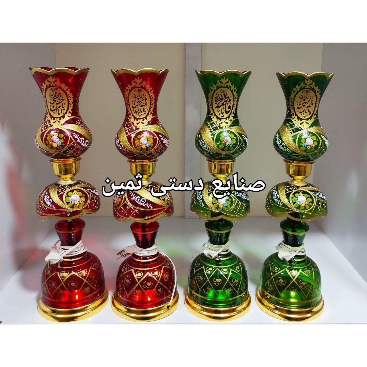 چراغ لاله عباسی شمعدان مذهبی اسما متبرکه|صنایع دستی و سایر لوازم تزئینی|شیراز, بازار|دیوار