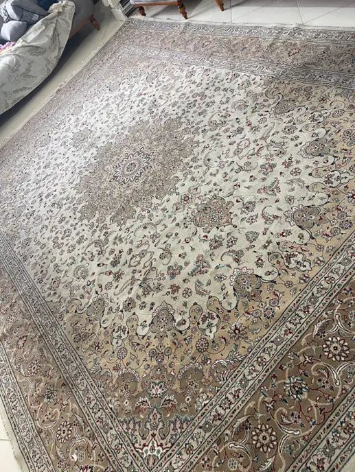 فرش کاشان ۱۲ متری زمینه کرم بسیارزیبا|فرش|تهران, علی‌آباد|دیوار
