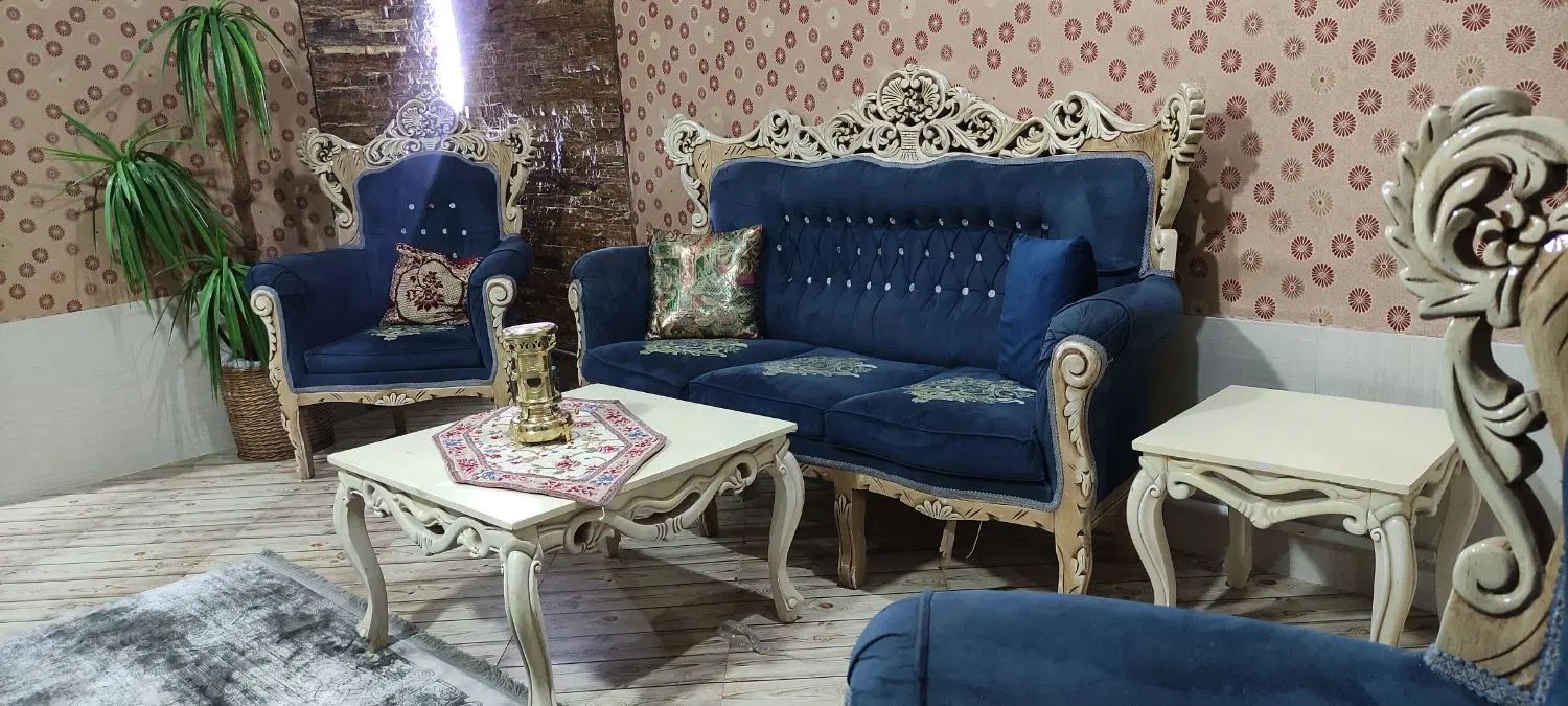 مبل سلطنتی ۷ نفره فقط ۸۵۰۰|مبلمان خانگی و میز عسلی|تهران, فرحزاد|دیوار