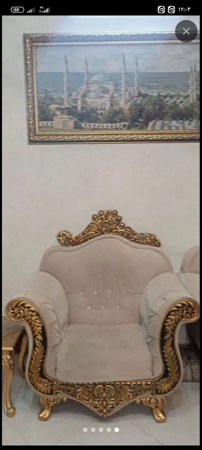 مبل سالم ۷نفره در حد نو|مبلمان خانگی و میز عسلی|مشهد, شهرک بهارستان|دیوار
