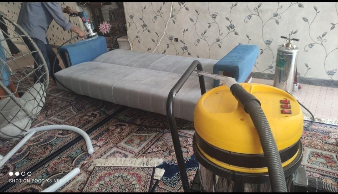 مبل شویی وشستشوموکت چسبیده وتشک خوشخواب درمحل سیار|خدمات نظافت|کرمان, |دیوار