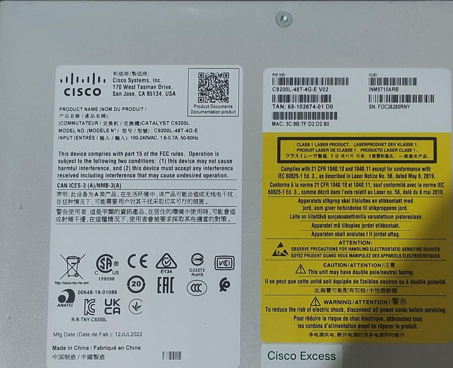 سوئیچ سیسکو c9200L.48T.4G E|مودم و تجهیزات شبکه|شیراز, بعثت|دیوار