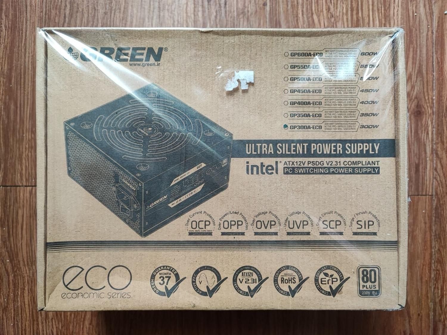 پاور GREEN GP300A-ECO R3.1 - آکبند، گارانتی دار|قطعات و لوازم جانبی رایانه|مشهد, جاهد شهر|دیوار