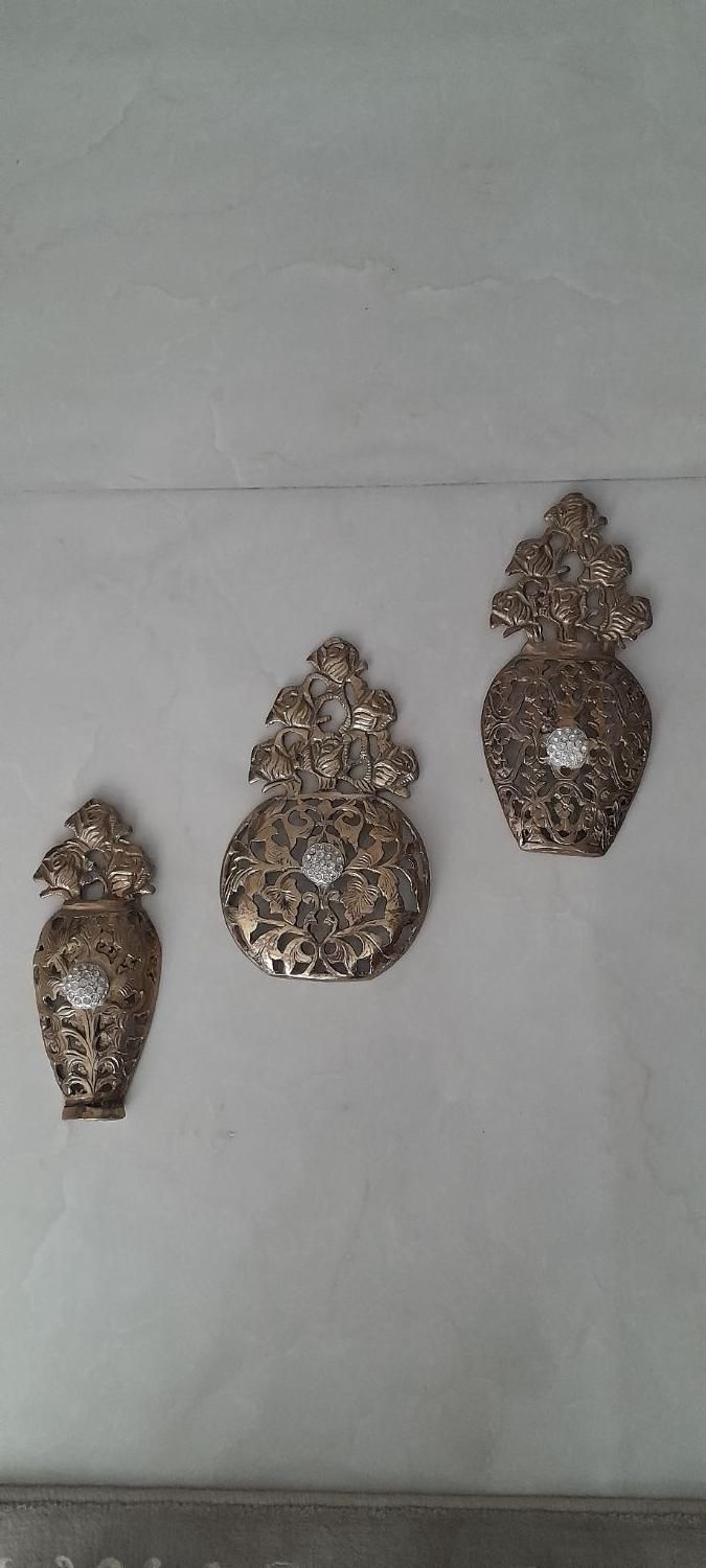 دیوارکوب سه تایی برنزنونو|صنایع دستی و سایر لوازم تزئینی|قم, زاویه|دیوار