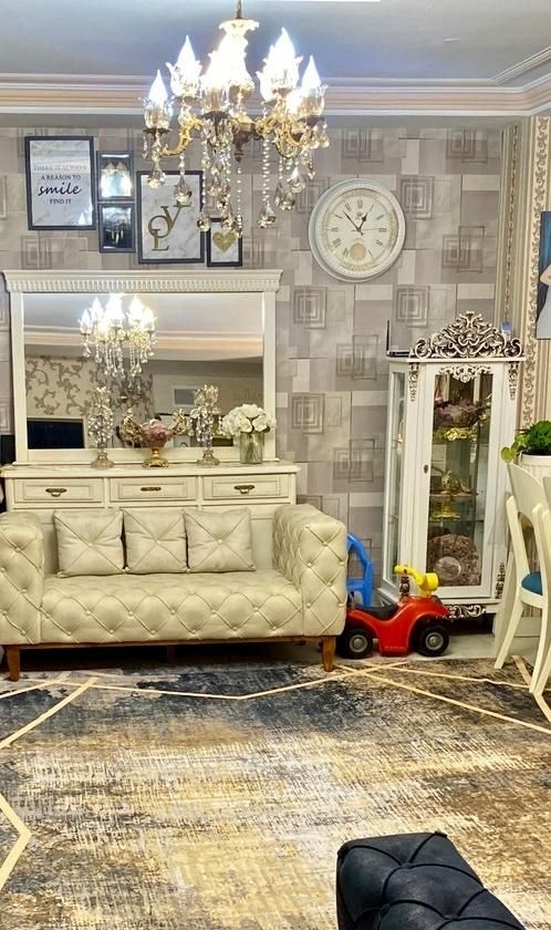 مبل ال چستر بعلاوه لاو ست و میز وسط تمیز و سالم|مبلمان خانگی و میز عسلی|قدس, |دیوار