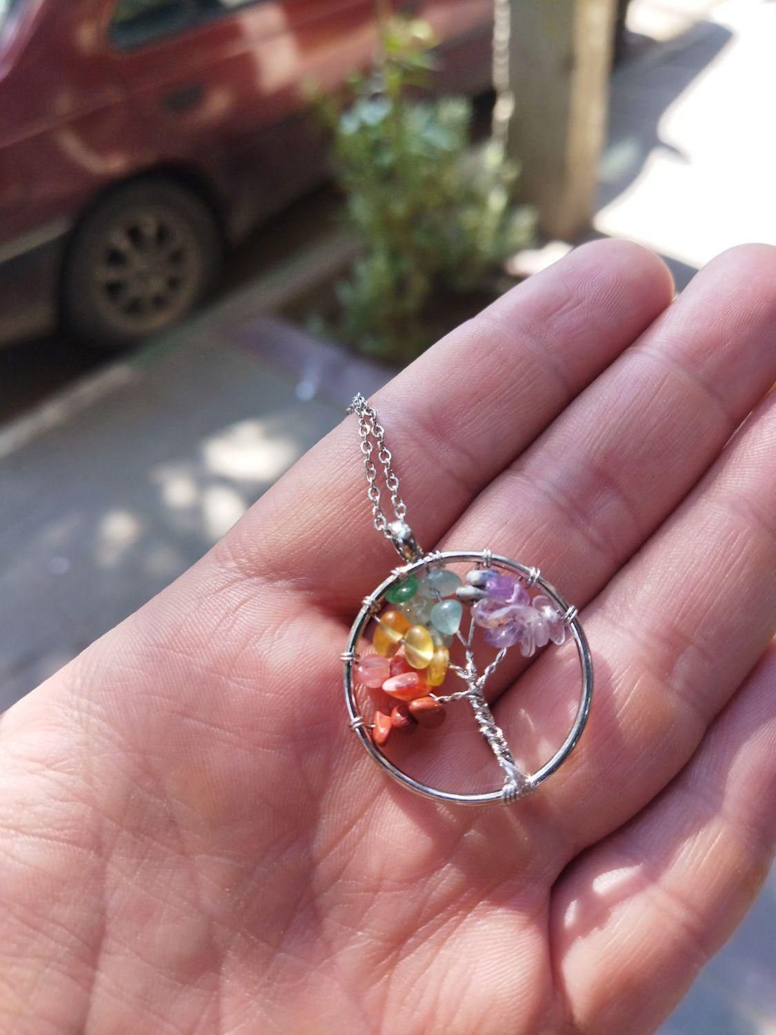 گردنبند هفت چاکرااصل درخت|بدلیجات|ارومیه, |دیوار