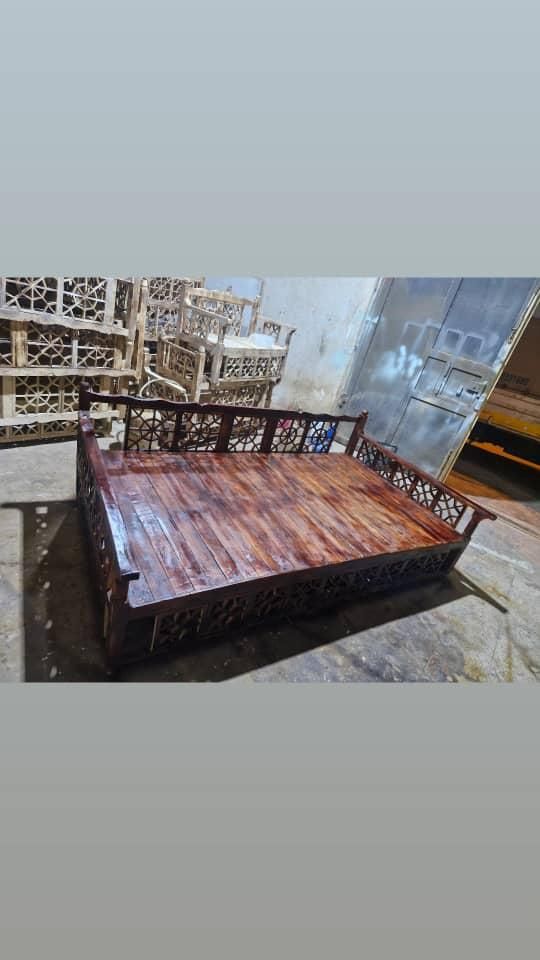 تخت سنتی چوب روس از دم قسط|صندلی و نیمکت|اهواز, گلستان|دیوار