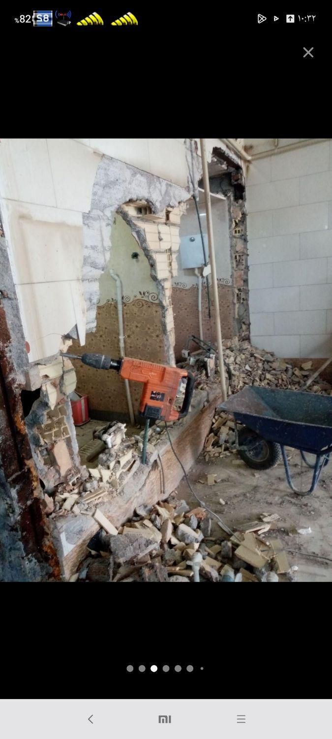 تخریب،بتن کنی،تغییرات داخلی،بازسازی صفرتاصد|خدمات پیشه و مهارت|تبریز, |دیوار