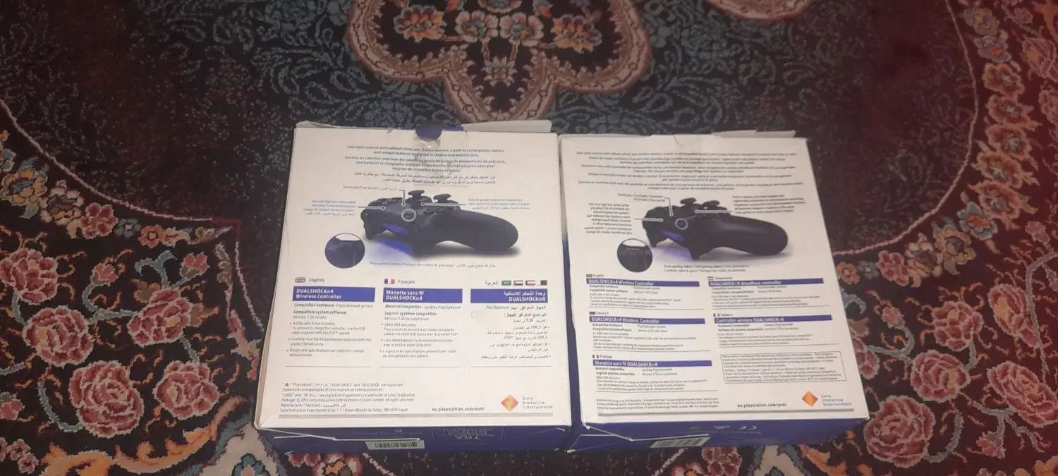 دو دسته ps4 با جعبه|کنسول، بازی ویدئویی و آنلاین|مشهد, کوی المهدی|دیوار