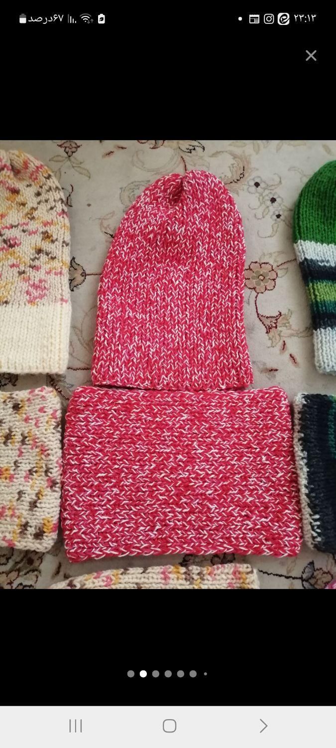 شال وکلاه دستبافت با کاموای ترک|لباس|قم, دورشهر|دیوار