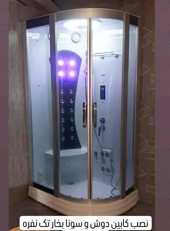 کابین سونا بخار 1 نفره 110 در 80 با دوش سقفی جکوزی|لوازم حمام|مشهد, دانش|دیوار