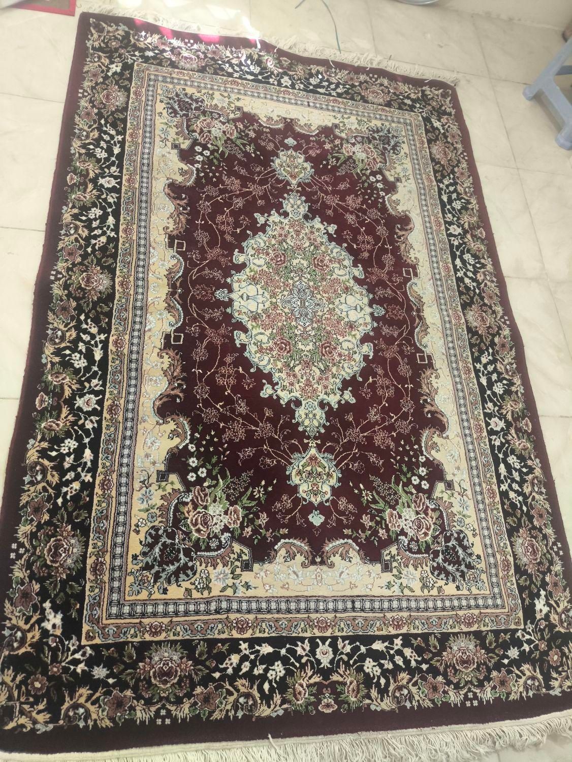 ۲عددفرش۱۲و۶و۳متری سرمه ای طرح ونگارخوشگل وزیبا.|فرش|پرند, |دیوار