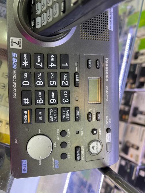 تلفن ۲ لاین پاناسونیک منشی دار در حد|تلفن رومیزی|اصفهان, خلجا|دیوار