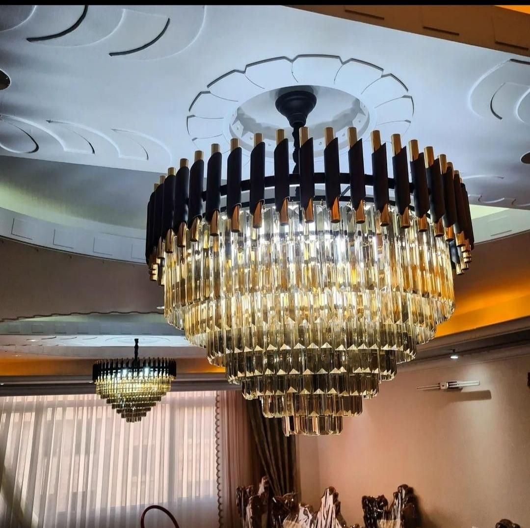 لوستر مدرن لوله ای سایز 40 سانت|لوستر و چراغ آویز|بروجرد, |دیوار