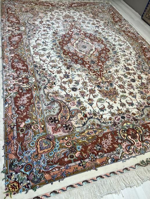 جفت فرش ۹ متری دستباف طرح تبریز طرح خطیبی|فرش|تهران, آبشار تهران (دریاچه)|دیوار