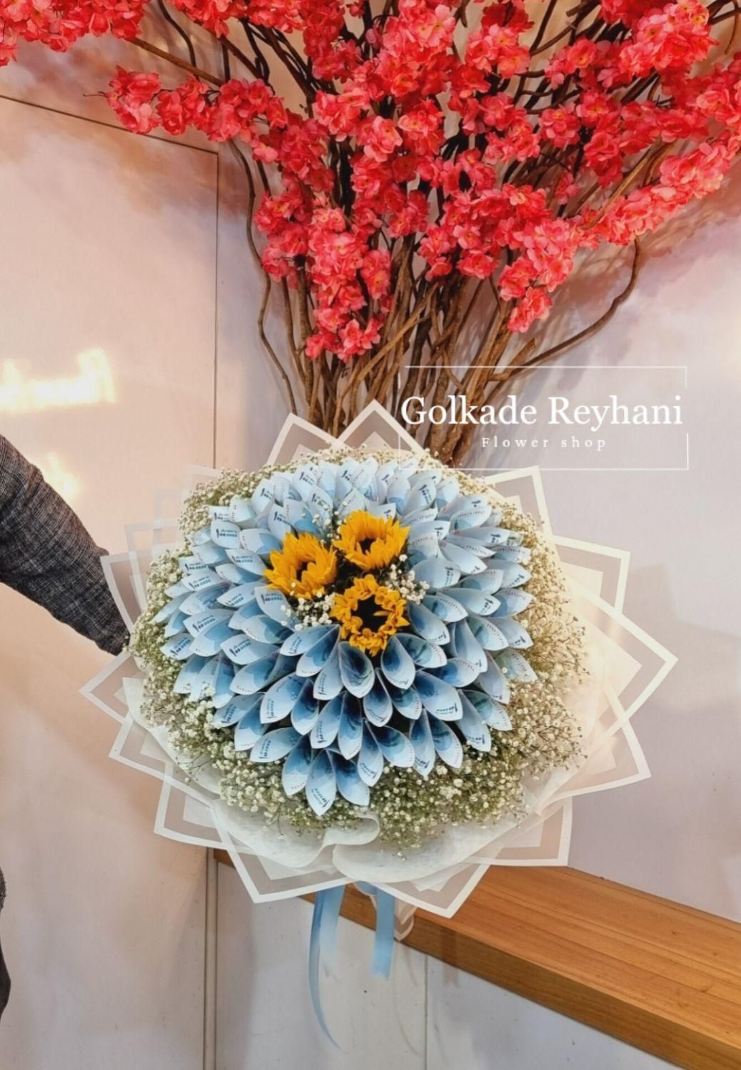 دسته گل پول ارایی|گل مصنوعی|مشهد, هنرور|دیوار