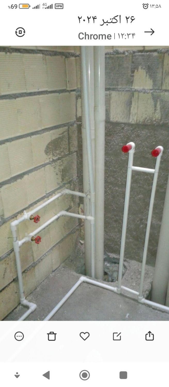 لوله کشی آب و سیم کشی برق ساختمان|خدمات پیشه و مهارت|تربت‌حیدریه, منظر|دیوار