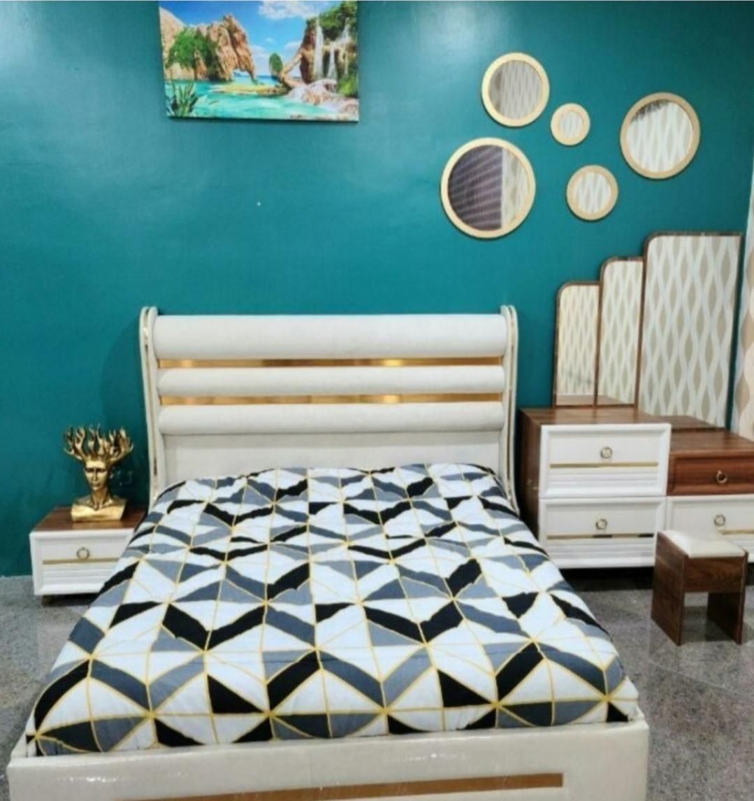 تخت دو نفره مدل حصیری چوبکده اهورا|تخت و سرویس خواب|الوند, |دیوار