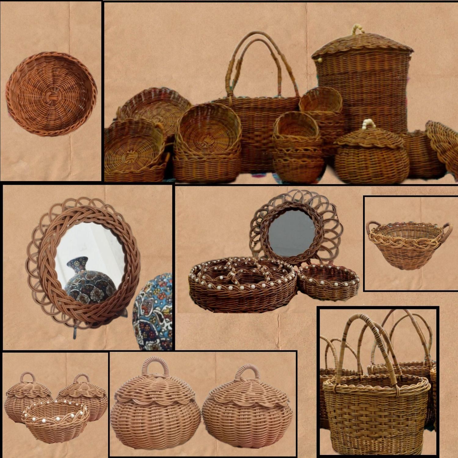 سبد حصیری (لیلی بافت)|صنایع دستی و سایر لوازم تزئینی|شاهرود, |دیوار