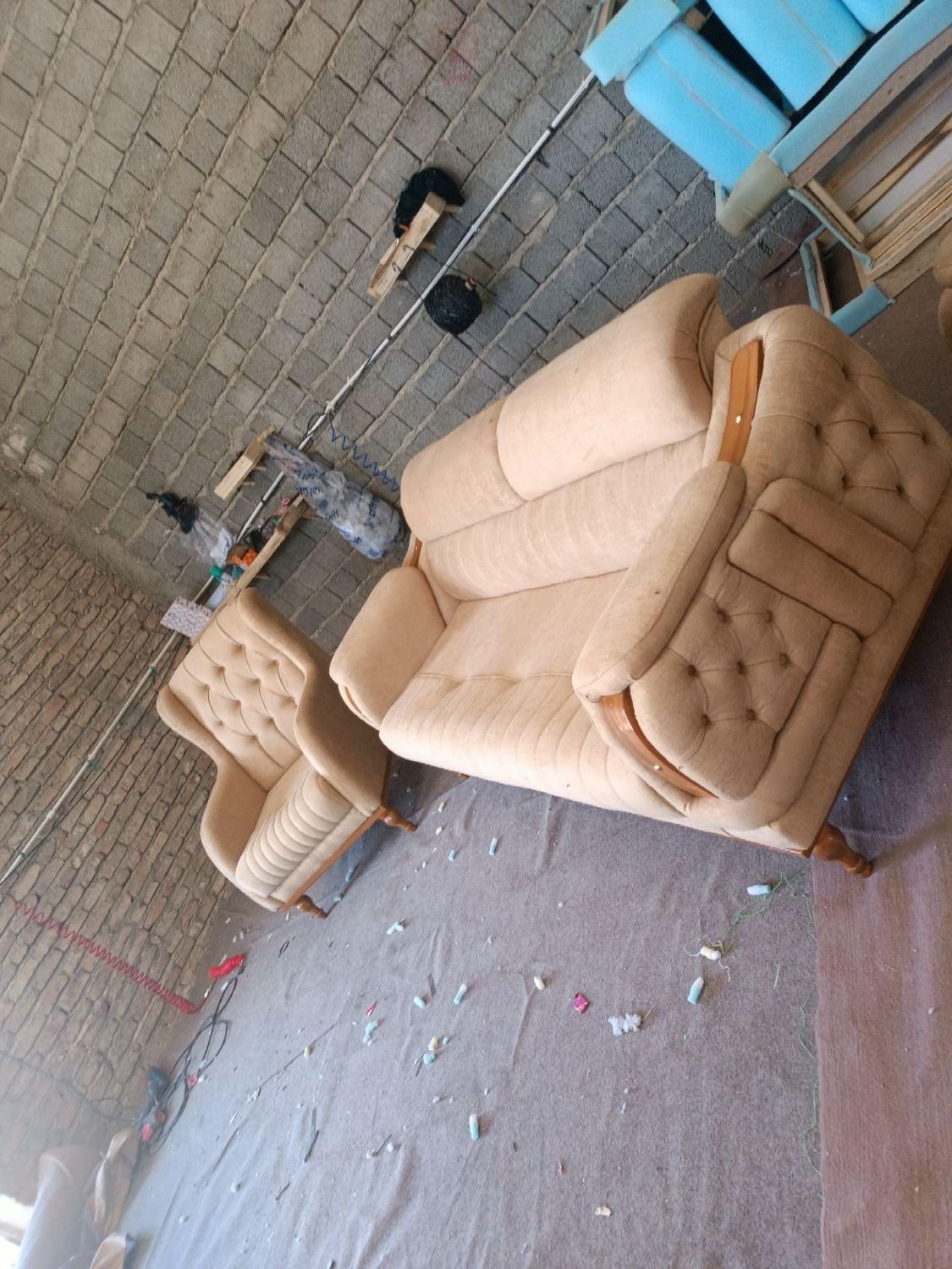 مبل با ستون اسکلت تمام چوب|مبلمان خانگی و میز عسلی|ارومیه, |دیوار