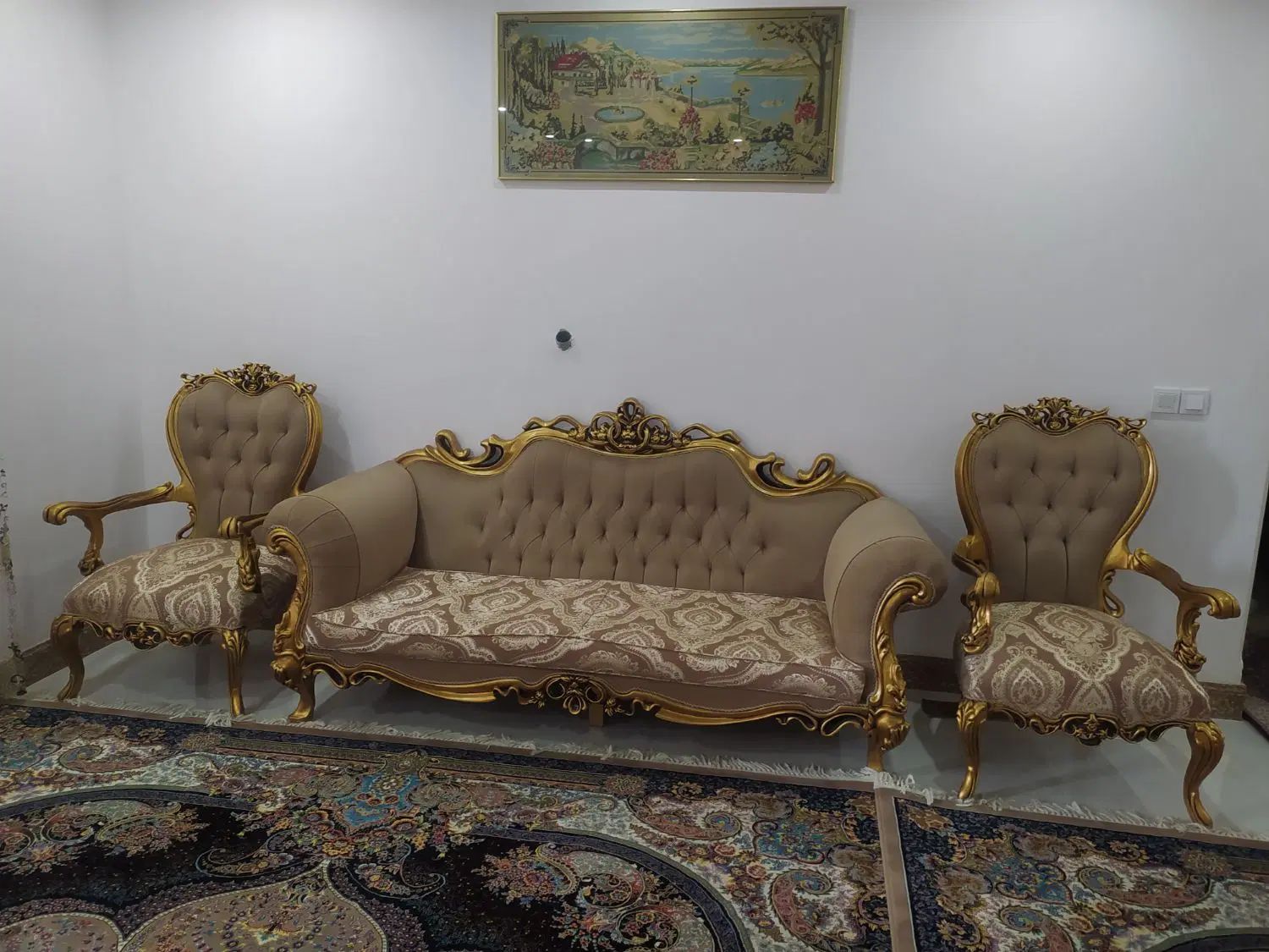 سرویس مبل استیل 9نفره بهمراه میز غذا خوری چهار نفر|مبلمان خانگی و میز عسلی|اهواز, پادادشهر|دیوار