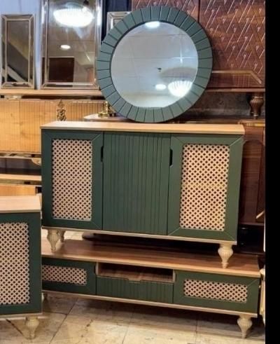 میز تلوزیون و آیینه کنسول طرح حصیری|بوفه، ویترین، کنسول|زاهدان, |دیوار