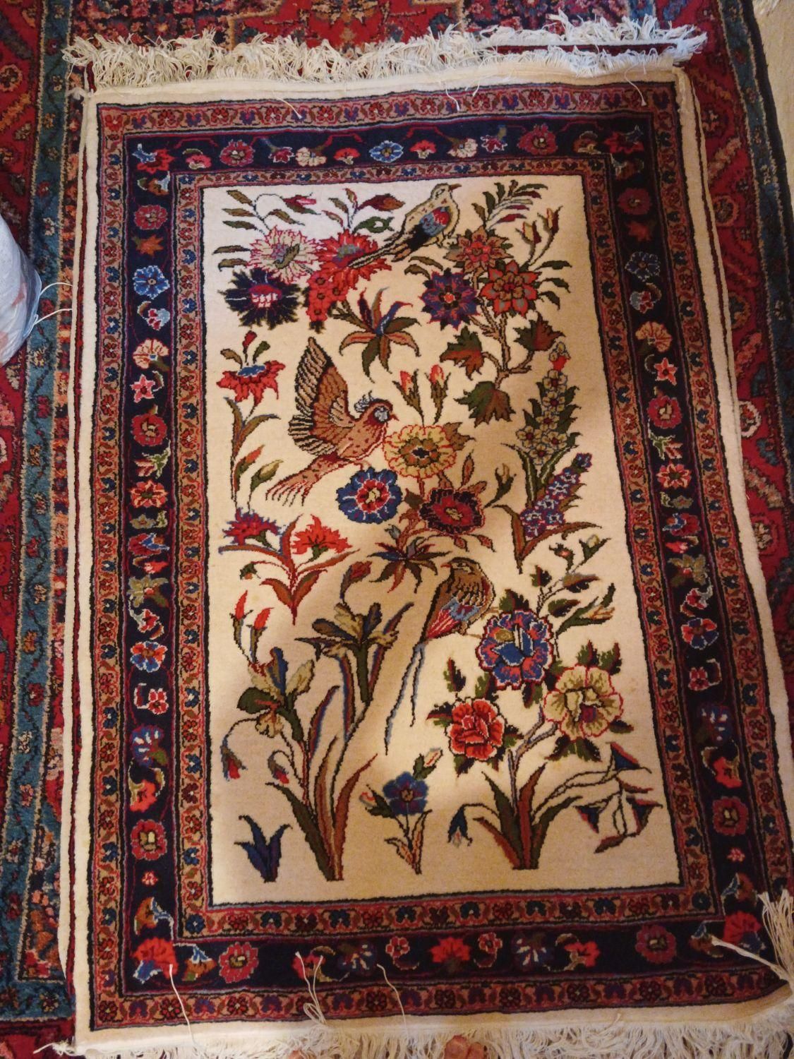 فرش دستباف گل وبلبل|فرش|سنقر, |دیوار